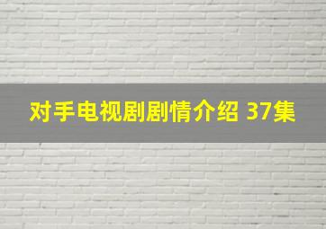 对手电视剧剧情介绍 37集